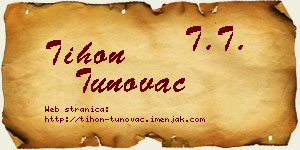 Tihon Tunovac vizit kartica